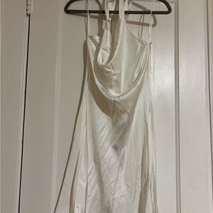 Altar'd State White Satin Gown